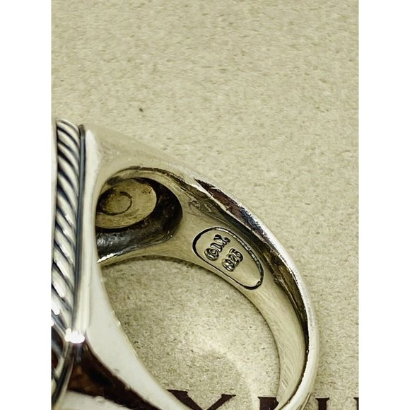 David Yurman Albion Faceted Dome Ring in 18kt Gold/Sterling  Size 6 - Picture 8 of 8